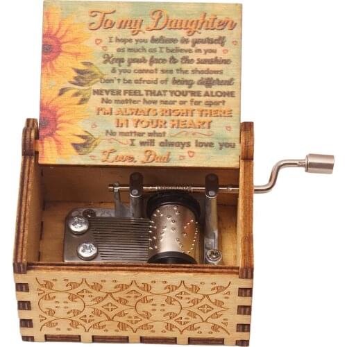 New handcranked music box, you are my sun theme song \Love Dad, Love Mom, Love Daughter, Love Wife\ Christmas Gift Birthday Gift