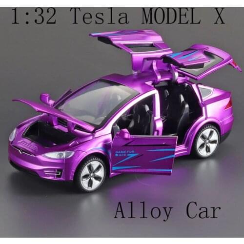 New 1:32 Tesla MODEL X Alloy Car Model Diecasts & Toy Vehicles Toy For Children Gifts Boy Toy Original Box Free Shipping