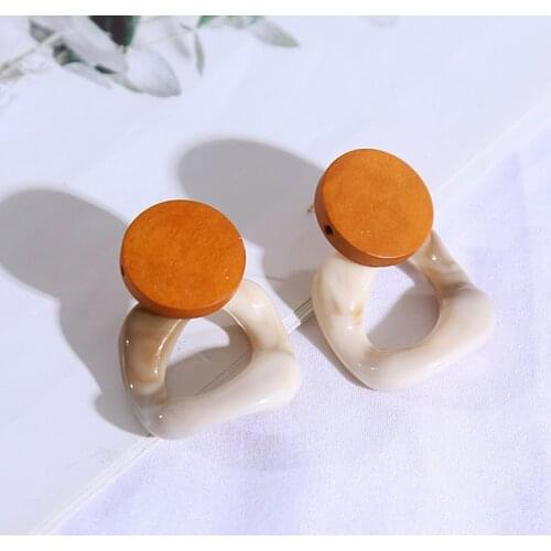 2021 New Fashion Acetic Acid Earrings Korean Acrylic Girls Statement Earrings Fashion Temperament Simple Jewelry Gift Jewelry