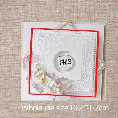 New Arrival Lovely Square Cutting Dies Stencil DIY Scrapbook Photo Album Emboss Decorative Paper Card Craft Template 102X102mm