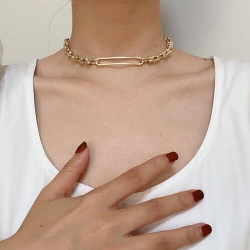 2020 New Design Hiphop U Chains Chokers Necklaces for Women Punk Jewelry Vintage Band Pendant Necklace Gothic Statement Necklace