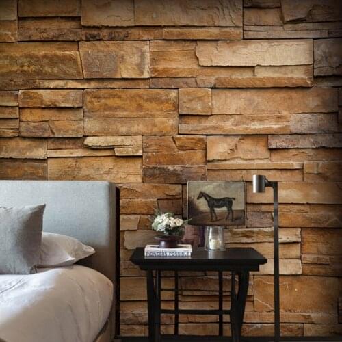 Custom mural Stereo culture stone background wallpaper restaurant bathroom mural corridor decoration background wall