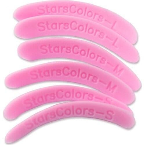 3Pairs/pack Reusable Silicone Eyelash Perm Pad Colorful Recycling Lashes Rods Shield Lifting 3D Eyelash Curler Accessories Tools