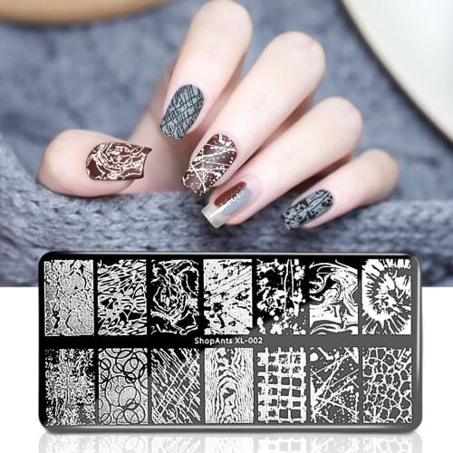 Flower Leaves Design Image Nail Art Stamp Templates Stencils 2021 NEW Designs Geometric Nail Stamping Plates Manicure Tools