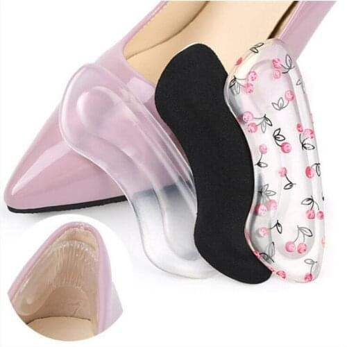 Silicone Heel Protector Soft Cushion Protector Foot feet Care Shoe Insert Pad Insole Shoes Accessories Transparent stripes