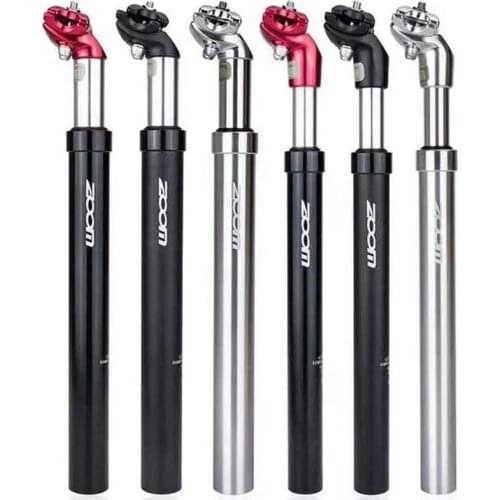 Zoom Mtb Telescopic Seat Post Shock Absorber Suspension Bicycle Seatpost Dropper Adjustable Aluminum Bike Saddle Tube Tija 27.2