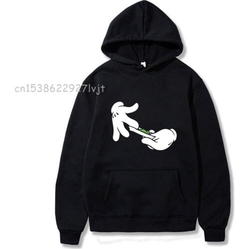 Funny Mikey Hands Rolling Blunt Joint Pot Weed 420 Mens Unisex Hoodie Cool Casual Pride Hoodies Women New Fashion Sweatshirt