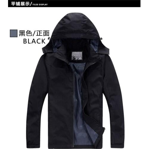 Spring and Autumn Thin Black Red Blue Single Layer Waterproof Outdoor Sweatshirt