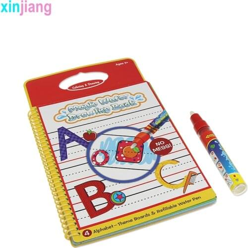 Alphabet Water Coloring Books Water Doodle Mat & 1 Magic Pen Water Drawing Books Painting Boards Educational Toys For Kids