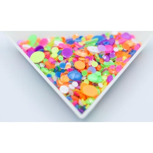 All Sizes Fluorescence Glass Nail Art Rhinestones SS4-30 Strass Nail Art Decorations Rhinestones Luminous Crystal AB