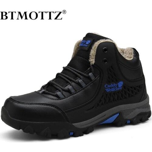 Winter Mens Casual Sneakers Designer Outdoor Men Climbing Hiking Boots Non-slip Waterproof Mens Snow Boots Platform Ankle Boots