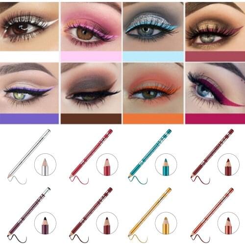 1PC 18 Colors Glitter Eye Shadow&Liner Pen Longlasting Colorful Lip Liner Pencil Waterproof Pearl Eyeliner Eye Makeup Beauty