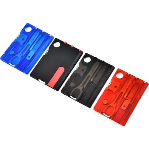 12 in 1 Portable Credit Card Multitool Multifunction Outdoor Pocket Camping Hiking Equipment Survival Wallet Tool Gear