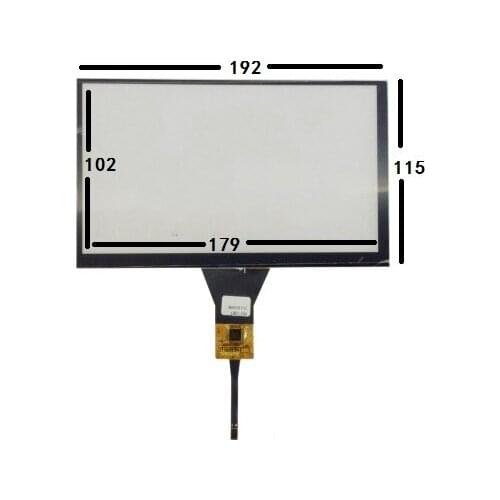 192*115 192*116 mm New 8 inch capacitive touch screen IC:GT911 6pin for car dvd gps touch panel