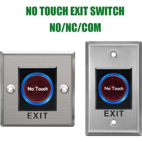 2pcs/lot remote control NO/NC no touch Door lock and gate access control switch/ir sensor exit release push button