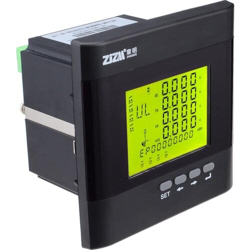 3-Phase Multi-function Power Meter Digital LCD Display Energy Voltage Current Meter with RS485 Communication Function 12006053