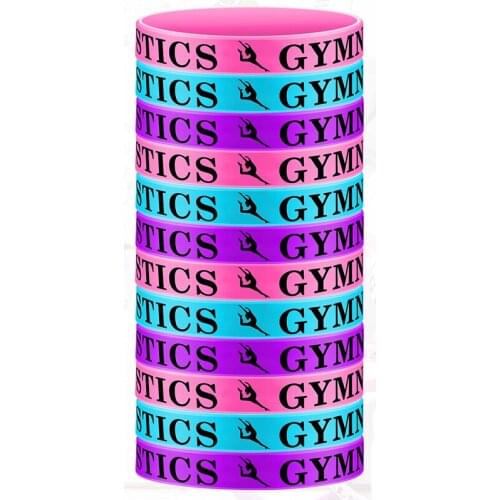 300pcs Gymnastics Game Silicone Bracelets Rubber Wristbands Free Shipping by DHL