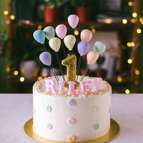 4Pcs/Set Macaron Plastic Heart Foldable Confession Love Balloon Birthday Cake Dessert Table Valentines Day wedding Decoration
