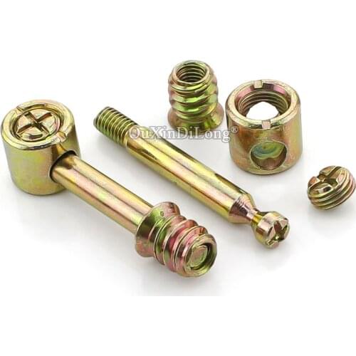 500PCS M6 Four-in-One Furniture Screws Furniture Connector Eccentric Wheel Accessories Assembled Hammer Screws GF282