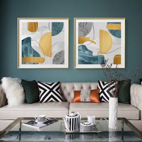 Abstract style Gold Foil effect Canvas Wall Painting Art Pictures for Living Room Oil Painting Posters and Prints Mordern Deco