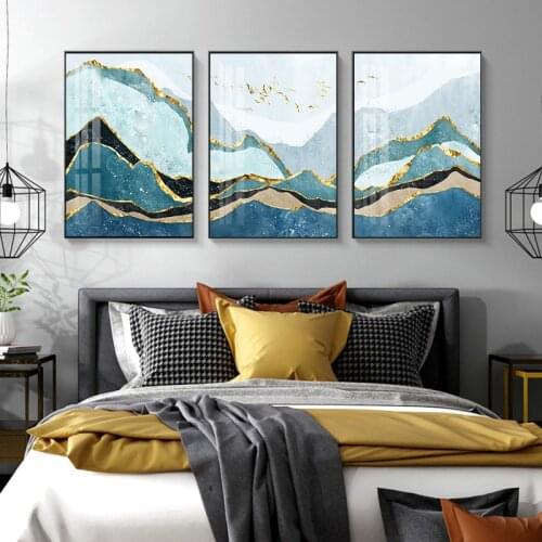 Abstract Combination Poster Modern Minimalist Bedroom Bedside Decoration Painting European Study Room Nordic Style