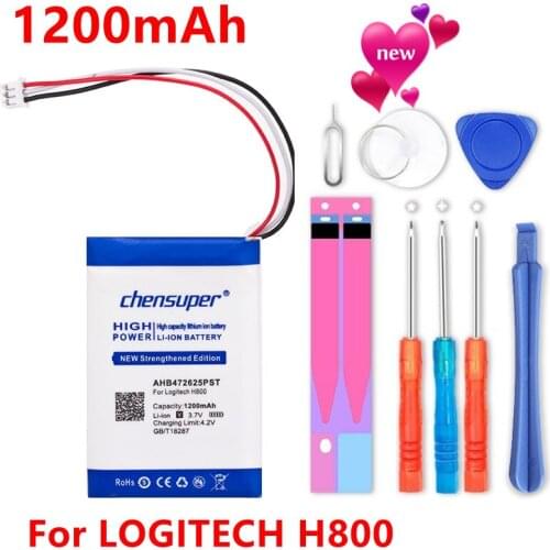High capacity 1200mAh Battery for LOGITECH H800 533-000067 AHB472625PST 981-000337 LOGITECHH800 Earphone Headphone Rechargeable