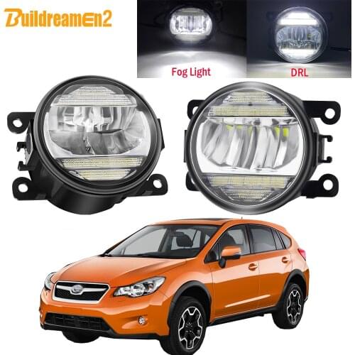 2in1 Car Fog Light Assembly Daytime Running Lamp For Subaru XV 2013 2014 2015 2016 Auto LED Fog Light DRL 30W 8000LM 12V Styling