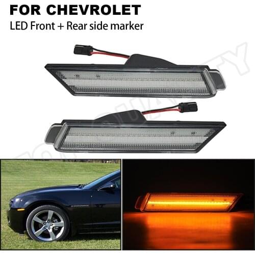 Side Marker Fender Lamp For Chevy Chevrolet Camaro 2010-2015 OEM# 92246244 & 92246245 Front Amber LED Side Marker Light Clear