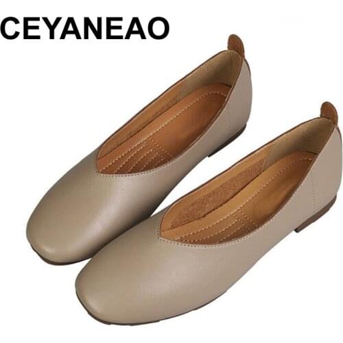 CEYANEAOWomens fashion comfortable lightweight slip on flat shoes lady cute round toe office womens shoes comfortable flat
