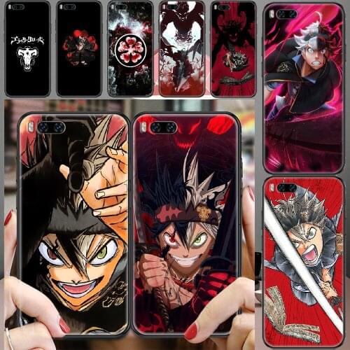 Black Clover Anime Phone case For Xiaomi Mi Max Note 3 A2 A3 8 9 9T 10 Lite Pro Ultra black luxury hoesjes tpu funda trend shell