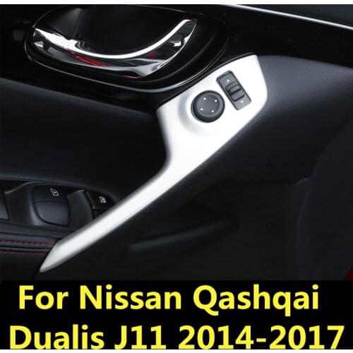 For Nissan Qashqai Dualis J11 2014-2017 front handshake mirror adjustment Decoration frame 2pcs car styling