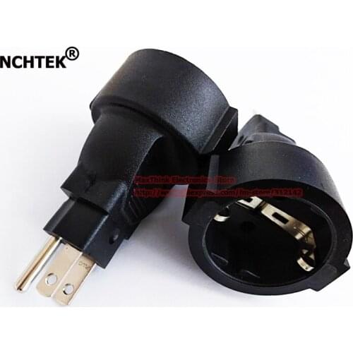 NCHTEK USA to EU European Travel Converter, 3 Pin AC American USA Power Plug Adapter/Free shipping/2PCS