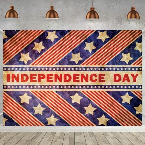 Independence Day Photography Background Family Dinner Party Table Decor Poster Celebration Photo Backdrop For Home