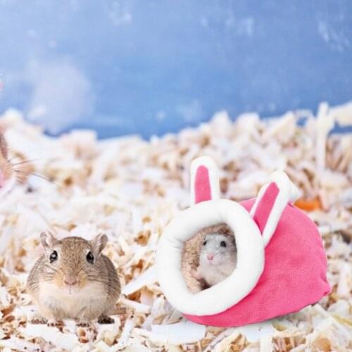 Pet Small Animal Cotton Nest Winter Warm House Hedgehog Soft Comfortable Plush Hamster Sleeping Bed Cage Accessories