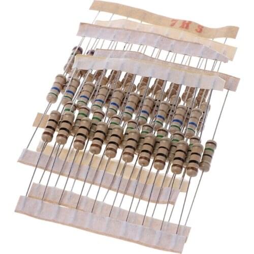 300Pcs Resistor Kits 1W 5% 0.1-750 Ohm Carbon Resistor 30 Values Resistance Set