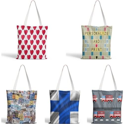 New Printing Womens Shopper Bag Female Reusable Canvas Bag Harajuku Casual Graffiti Funny Handbag Tote Bags