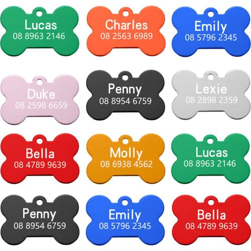 Dog Collars Personalized Anti-lost Dog Name ID Tags Gifts for Dog Pet Collar Tags for Dog Owner Engraved Pet Tag New Puppy Tag