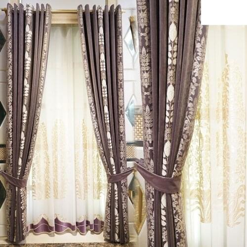 Luxury European curtain, palace luxury, simple atmosphere, high-end products, modern shading, simple European landing curtains