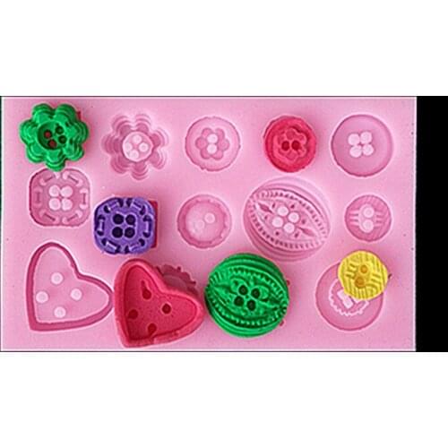 Luyou 1pcs DIY silicone cake molds cake decorating tools Buttons fondant mold chocolate mould kitchen cake tools FM327