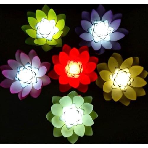 LED Lotus Flower Light Garden Pool Lamp LED Night Light Landscape Decor Holiday Lighting Pool Pond