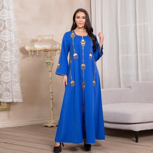 U-CN Kaftan Dubai Abaya Turkey Muslim Hijab Dress Islam African Dresses For Women Robe Jelaba Femme Musulman Caftan Marocain
