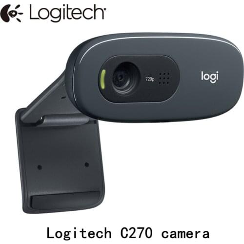 Logitech C270i C270 HD Original Webcam 720p HD Built-in Microphone Web Camera USB2.0 Free drive Webcam for PC Web Chat Camera