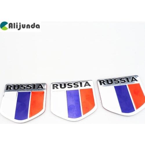 High quality Russia car sticker 3d flag logo, Label sticker accessories for Volvo S40 S60 S80 XC60 XC90 V40 V60 C30 XC70 V70