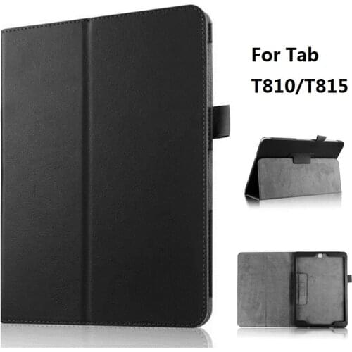 2 Section Foldable Litchi Pattern Protective Case for Samsung Galaxy Tab S2 9.7 SM T810 T815 SM T813 T819 Cover