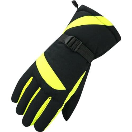 Winter Mens Ski Gloves Warm Motorcycle Battery Car Gloves Waterproof and Cold-Proof Non-Slip Thick Cotton Gloves