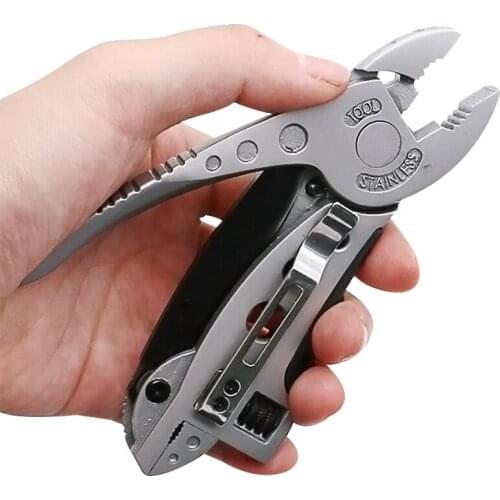 1PC Multifuntion Pliers Outdoor Survival Knife Screwdriver Set Kit Adjustable Wrench Jaw Spanner Repair Hand Tools
