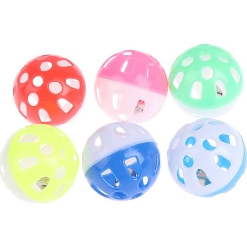 1pc Pet Cat Parrot Toy Bird Hollow Bell Ball For birds Chew Fun Cage Toys 3.8cm