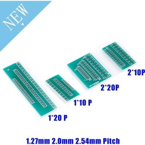 10PCS 1.27mm 2.0mm 2.54mm Pitch Interchange Transfer Plate Converter Single Double Row Pin PCB PCI Adapter Board