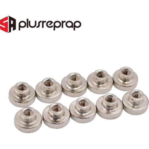 10pcs/lot M3 Nut Heat Bed Knurled Nut Print Base Plate 3D Printer Accessory for RepRap 3D Printer Platform