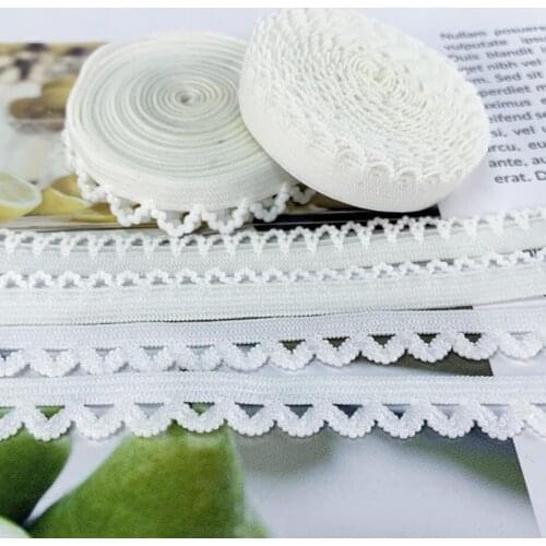 100 Meters White Lace Trim Underwear Elastic Stretch Lace Trimmings Diy Sewing Garment Accessories High Quality